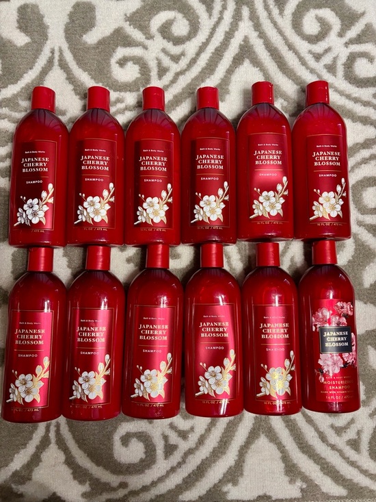 Bath & Body Works Other - SET of 2 Bath & Body Works Japanese Cherry Blossom Shampoo bottles- Red
